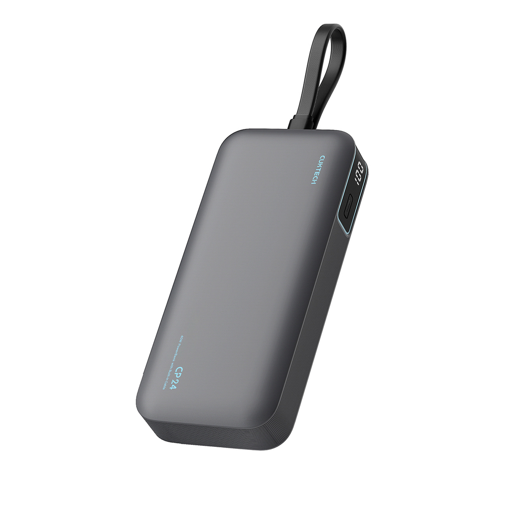 Cuktech LPB200N 40W 20000mAh Powerbank beépített kábellel - Szürke-0