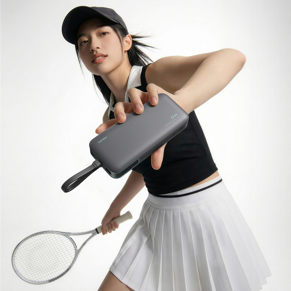 Cuktech LPB200N 40W 20000mAh Powerbank beépített kábellel - Szürke-6