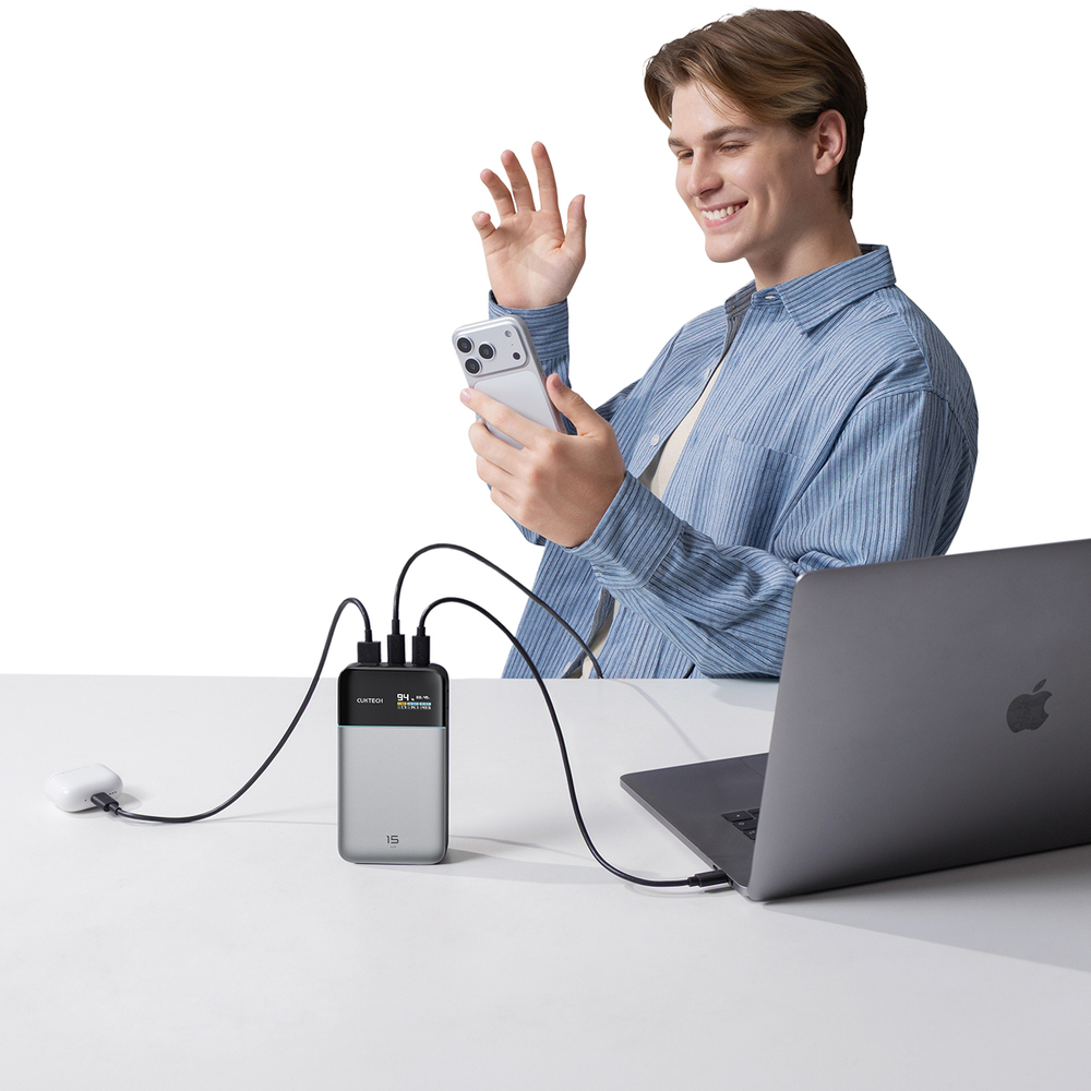 Cuktech PB150S Powerbank 100W 15000mAh - Szürke-23
