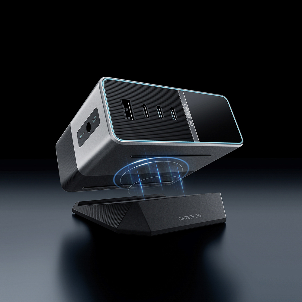 Cuktech TA3005U 300W GaN 5 az 1-ben tölőállomás Digitális Kijelzővel - Ezüst-20