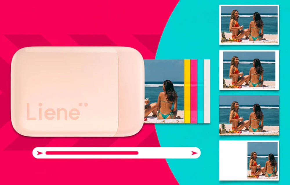 Liene Pearl hordozható fotónyomtató (rózsaszín)-5