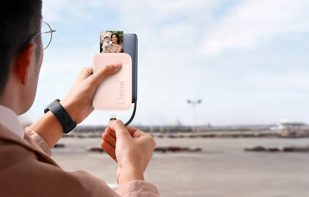 Liene Pearl hordozható fotónyomtató (rózsaszín)-1