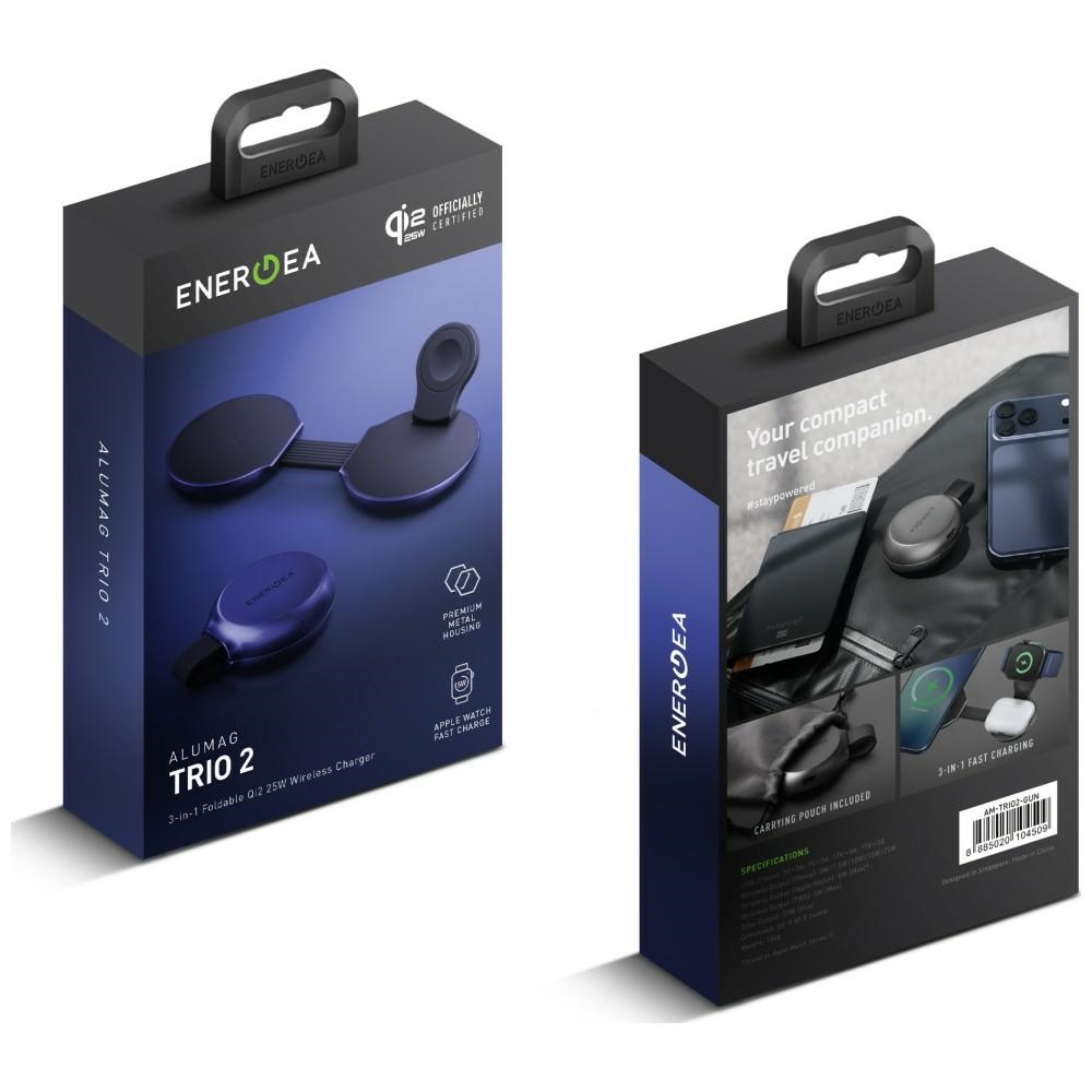Töltőállomás Energea MagTrio 2 3 az 1-ben Qi2 25W összecsukható kék-5
