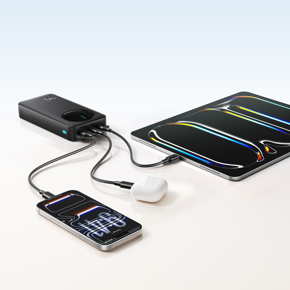 Joyroom JR-PBF14 Pro Powerbank 22.5W 20000mAh digitális kijelzővel 2x USB-A 1x USB-C - Fekete-1