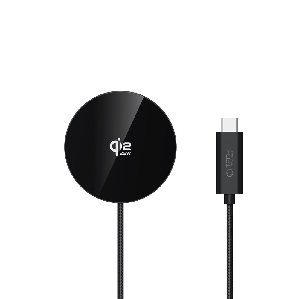 A50 Tech-protect Magnetic Magsafe Vezeték nélküli Töltő 25W Qi2.2 Fekete-2