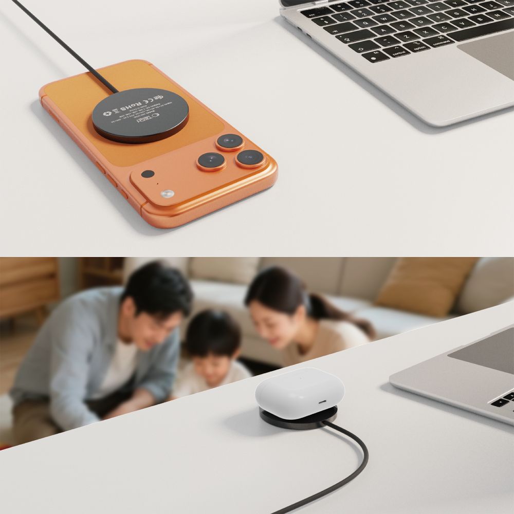 A50 Tech-protect Magnetic Magsafe Vezeték nélküli Töltő 25W Qi2.2 Fekete-5