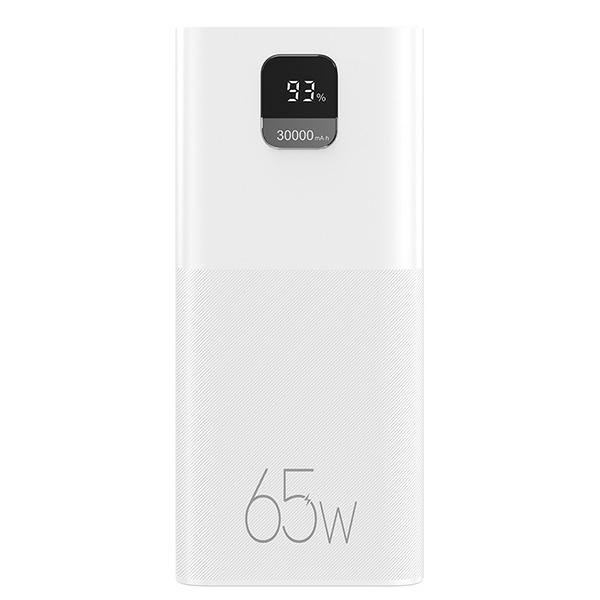 USAMS Powerbank PB68 30000mAh 65WQC3.0+PD Gyors Töltés + USB-C/USB-C kábel 100W fehér-1