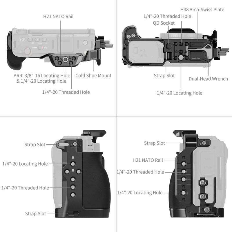 Smallrig 5904 Hawklock Quick Release Cage for Nikon ZR-2