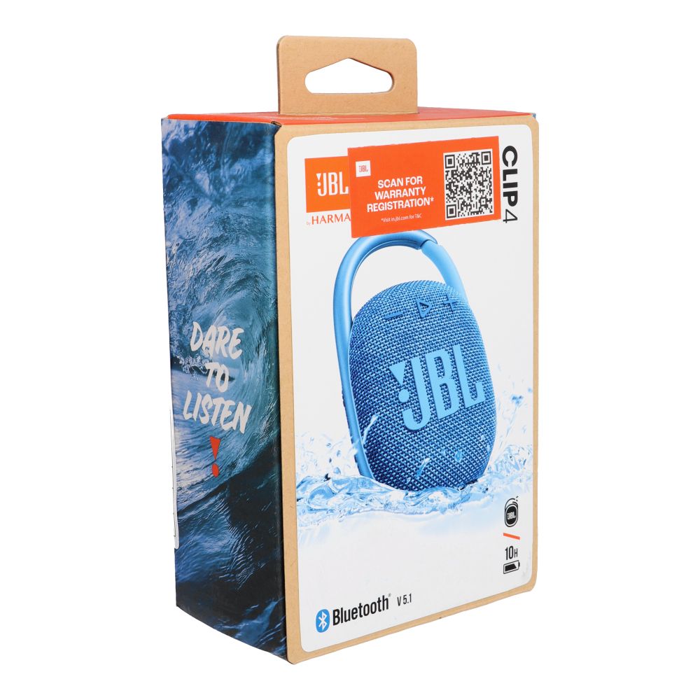 JBL CLIP 4 Bluetooth Vezeték Nélküli Hangszóró Eco Blue EU-3
