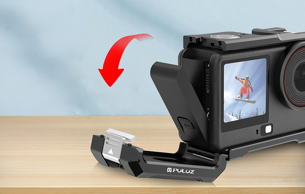 Puluz fém védőtok hidegcipős rögzítéssel a DJI Osmo Action 6-hoz tok-4