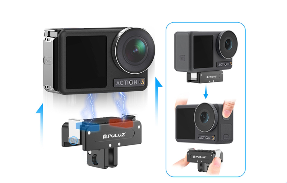 Magnetic Metal Base PULUZ  for DJI Osmo (Black)-7