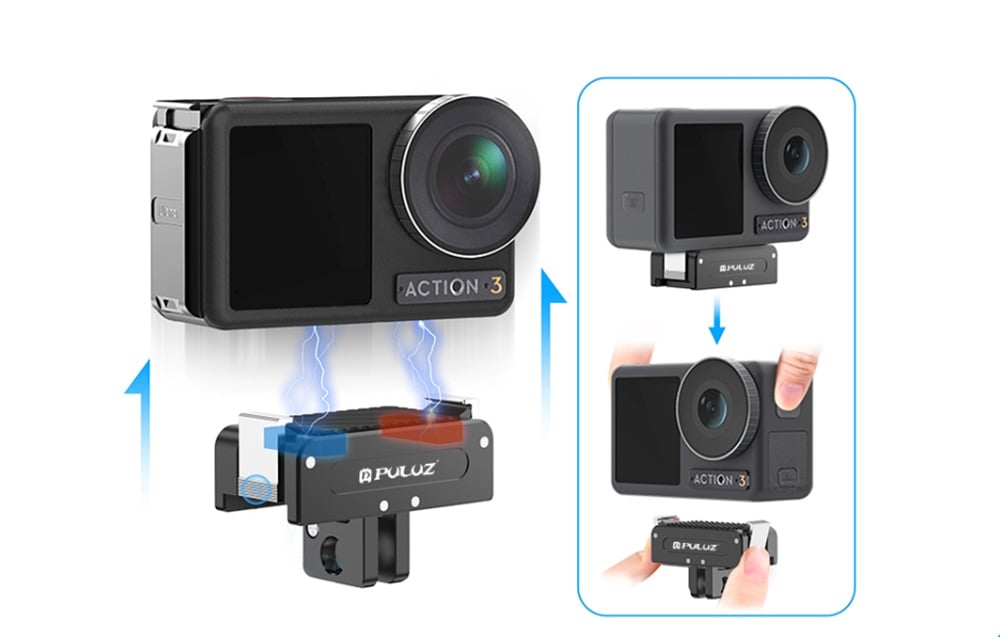 Magnetic Metal Base PULUZ  for DJI Osmo (Black)-4