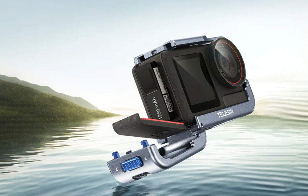 Telesin fém tok DJI Osmo Action 5-höz (kék) tok-2