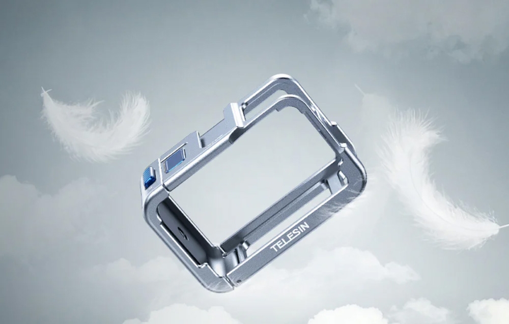 Telesin fém tok DJI Osmo Action 5-höz (kék) tok-3