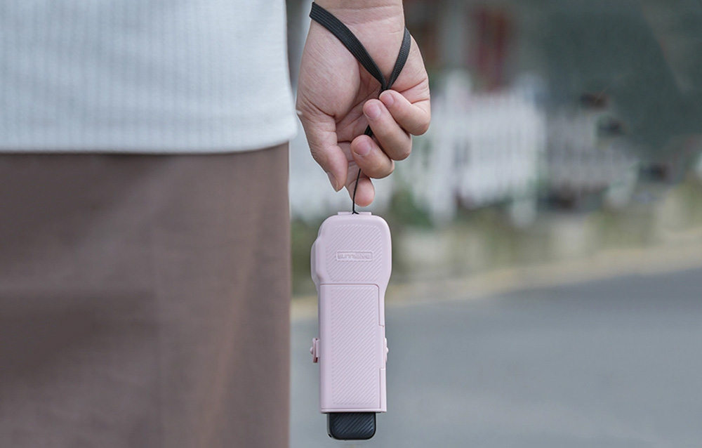 Sunnylife védőtáska szíjjal és zsinórral az Osmo Pocket 3 készülékhez (rózsaszín)-1