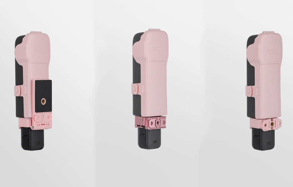 Sunnylife védőtáska szíjjal és zsinórral az Osmo Pocket 3 készülékhez (rózsaszín)-3