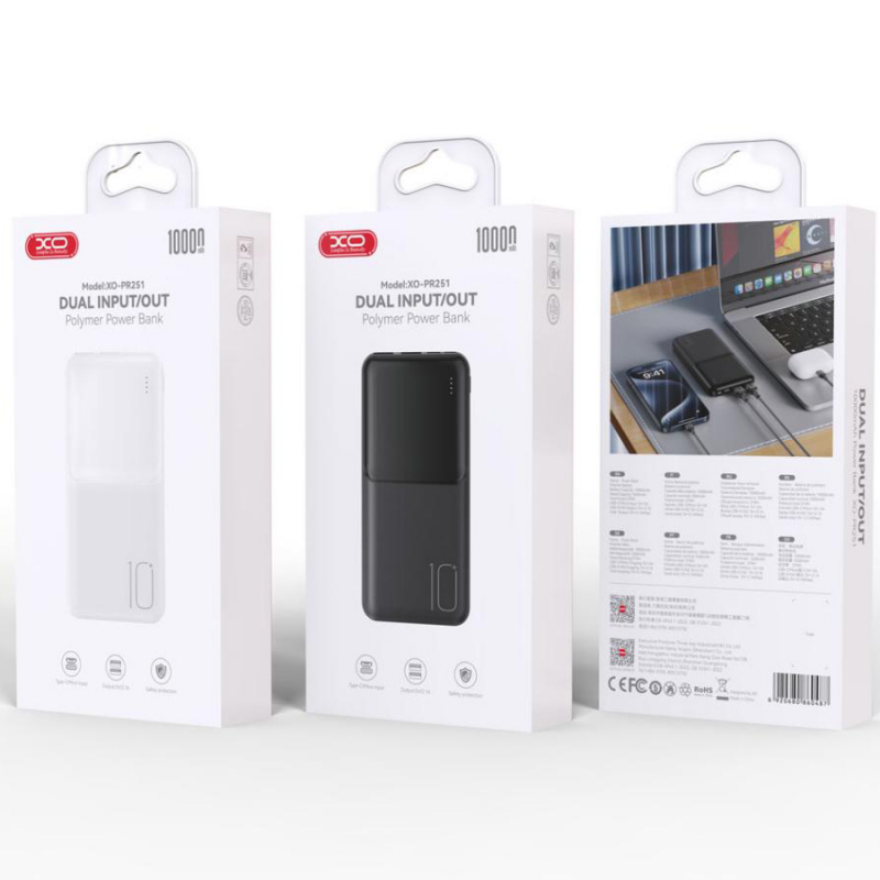 Powerbank XO DESIGN PR252, 20000mAh, 10.5W, Fekete-4