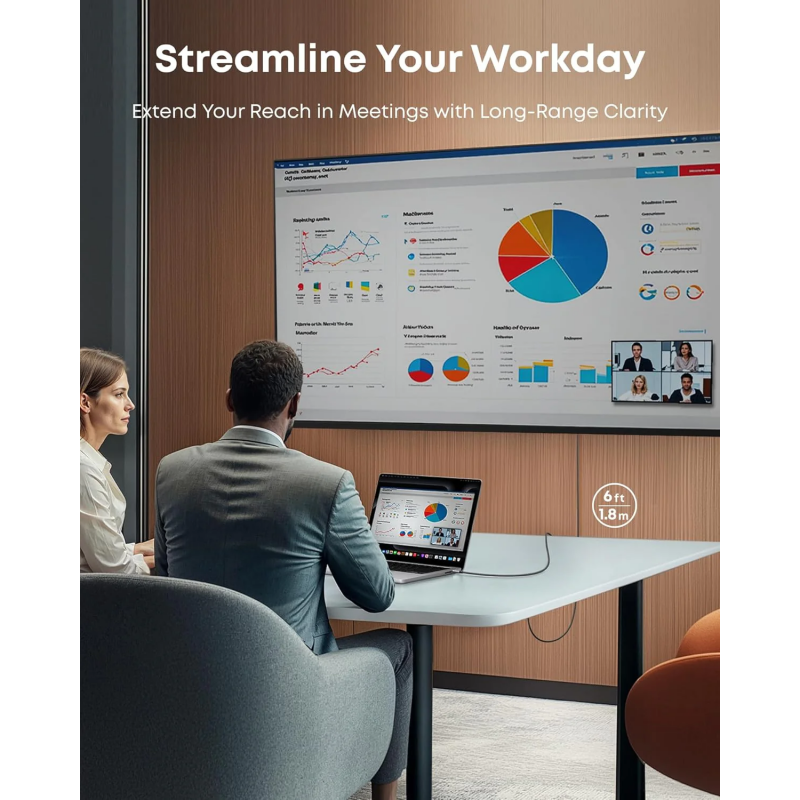 USB-C to HDMI Video Kábel Anker Nano, 1,8m, Szürke A87E0H12-3