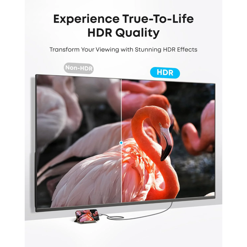 USB-C to HDMI Video Kábel Anker Nano, 1,8m, Szürke A87E0H12-4