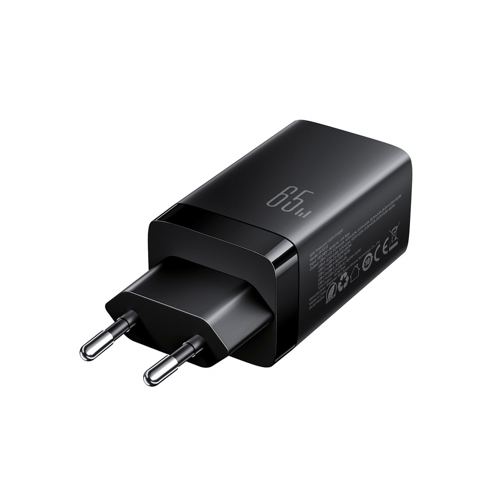 Hálózati töltő Joyroom JR-TG10 65 W GaN 2x USB-C + USB-A kábellel 100 W USB-C - USB-C 1,2 m - fekete-7