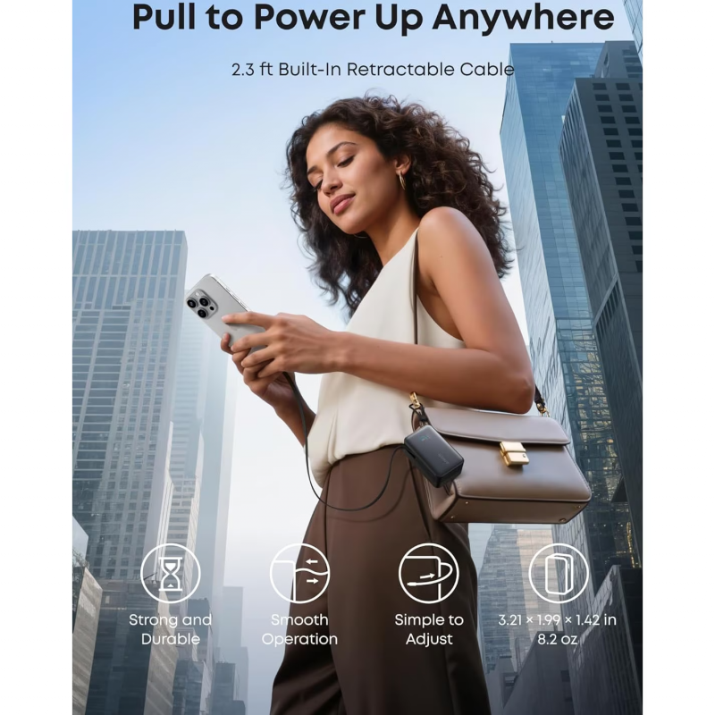 Anker Nano Powerbank, 10000mAh, 45W, QC + PD, Fekete A1638H11-2