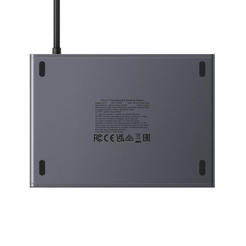 Hub UGREEN U712, 10in1, Szürke-3