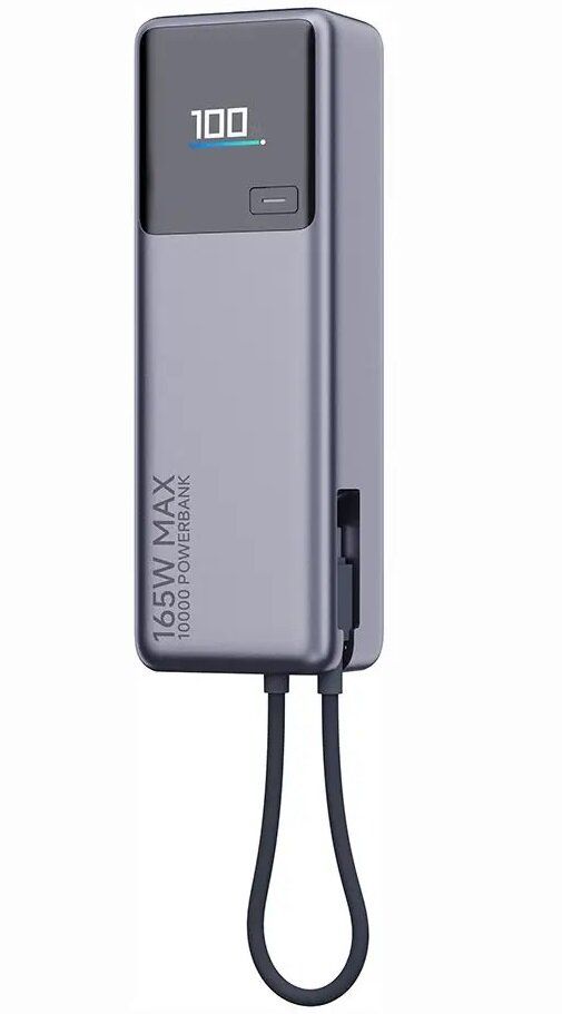 Powerbank Xiaomi, 10000mAh, 165W, PD, Szürke (PB1165MI) gyári-0