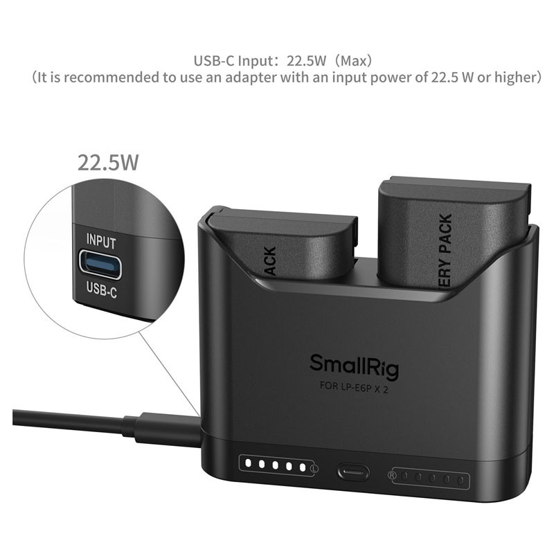 Smallrig 5484 Turbo Charging kit for LP-E6NH Camera Batteries-2
