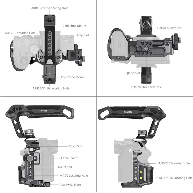 Smallrig 6030 Rhinoceros Cage Kit for Sony Alpha 7 V / 7R V / 7 IV-2