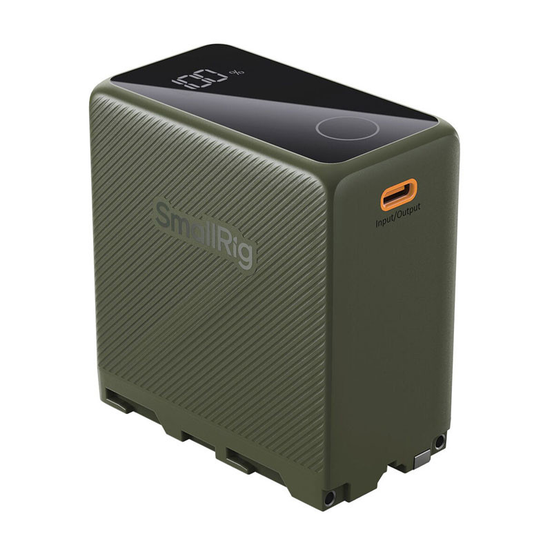 Smallrig 4577 NP-F970 USB-C újratölthető akkumulátor (zöld)-0