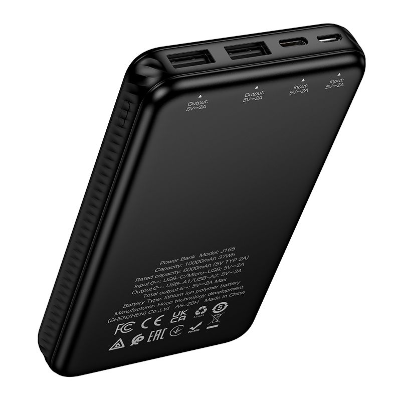 Hoco J165 10000 mAh 2A powerbank fekete-4