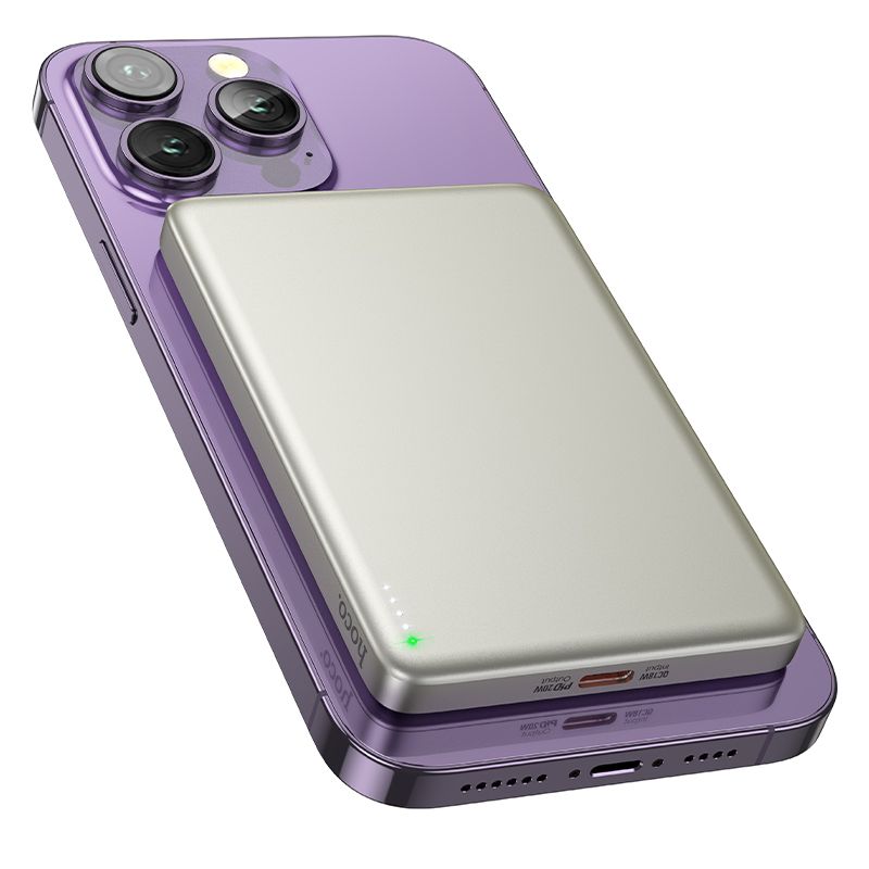 MagSafe kompatibilis Hoco Q26 5000 mAh QC PD 2A 20W powerbank narancssárga-1