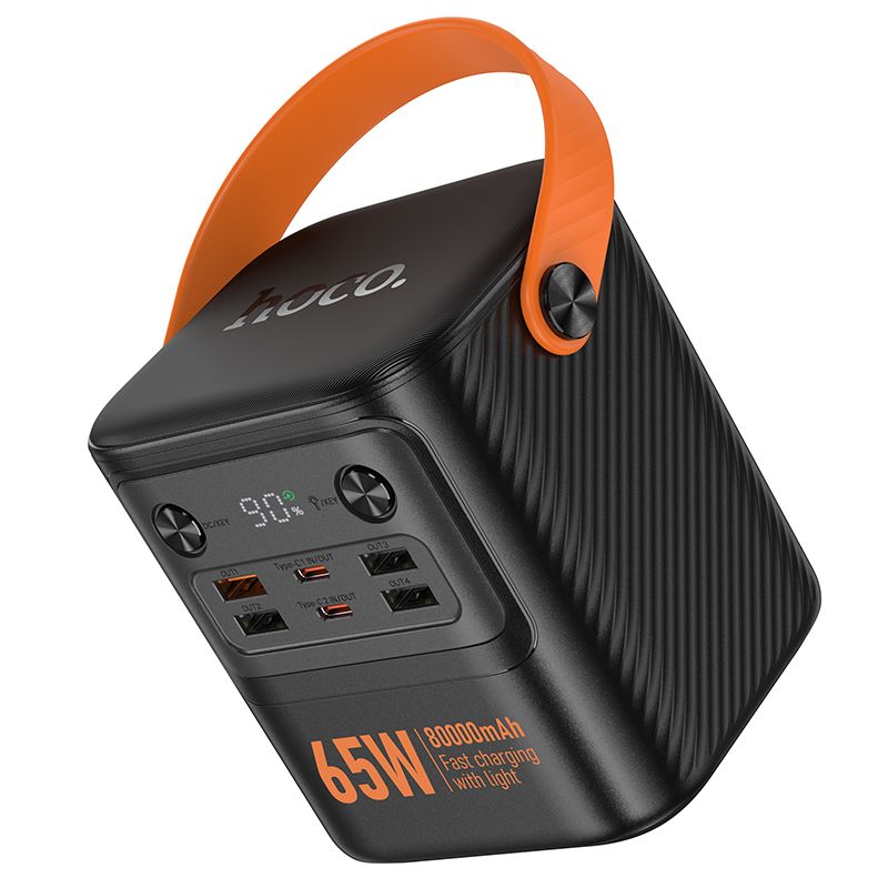 Hoco J152 Pro Tough 80000 mAh QC3.0 PD3.0 3.25A 65W powerbank fekete-3