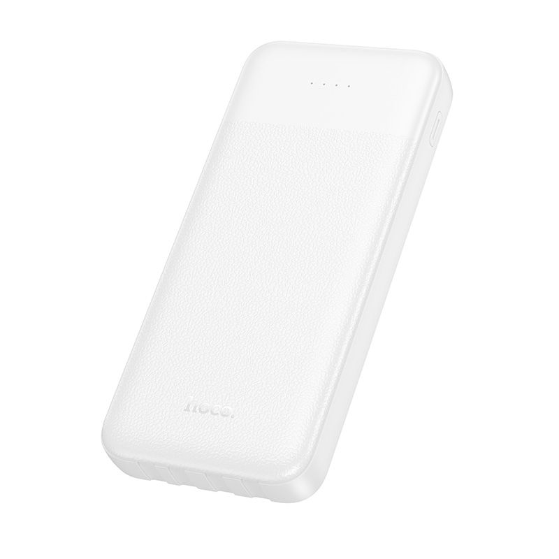 Hoco J163 10000 mAh 2A powerbank négy beépített kábellel USB-A + USB-C + Lightning + Micro USB fehér-1