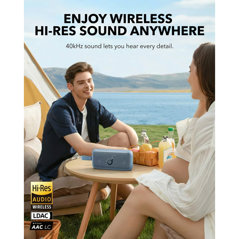 Bluetooth Hangszóró Anker SoundCore Motion 300, 30W, TWS, Vízálló, Kék A3135031-5