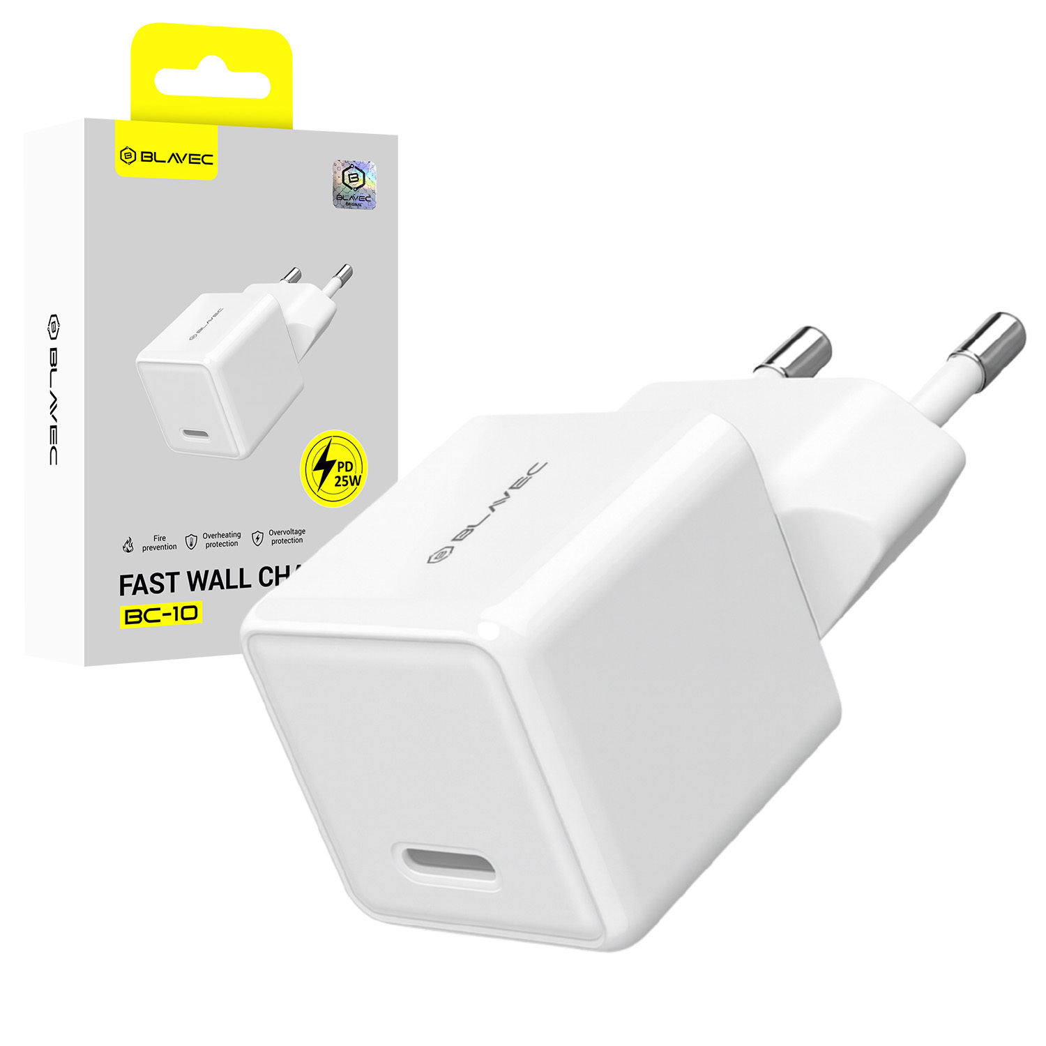 Blavec fali töltő BC-10 - Type C - PD 25W 3A (TCBC10-CW253A) fehér-0