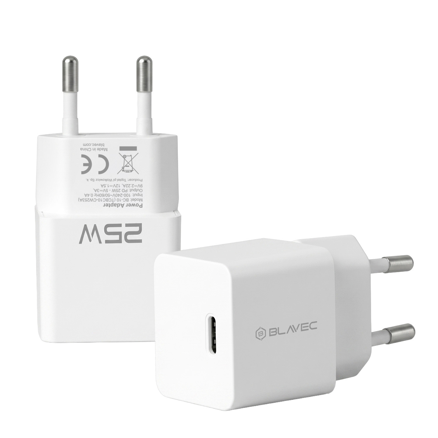 Blavec fali töltő BC-10 - Type C - PD 25W 3A (TCBC10-CW253A) fehér-1