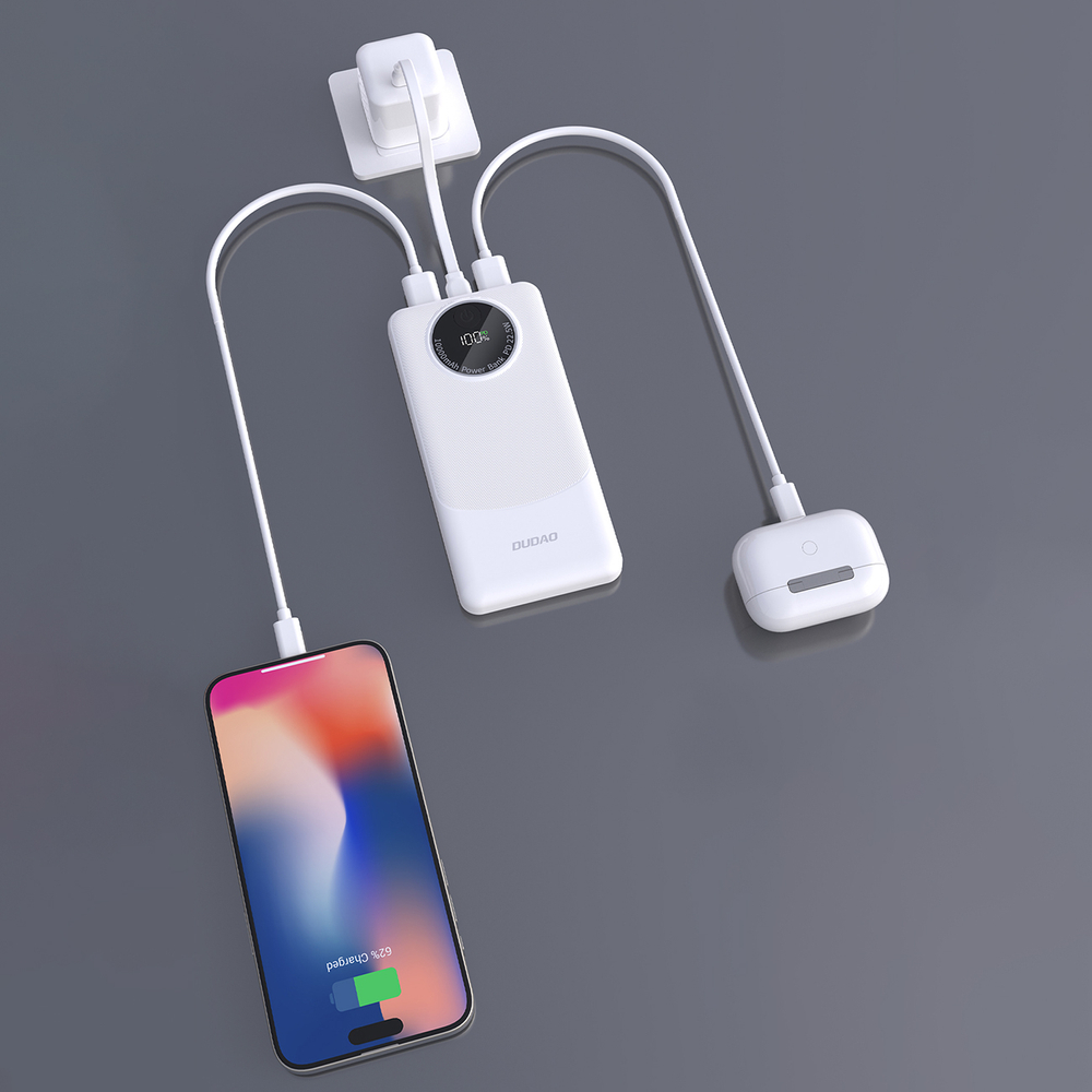 Powerbank Dudao K12 10000mAh PD22.5W USB-A, USB-C - fehér-2