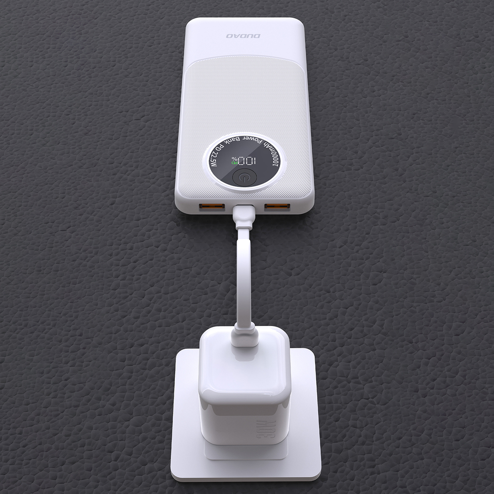 Powerbank Dudao K12 10000mAh PD22.5W USB-A, USB-C - fehér-3
