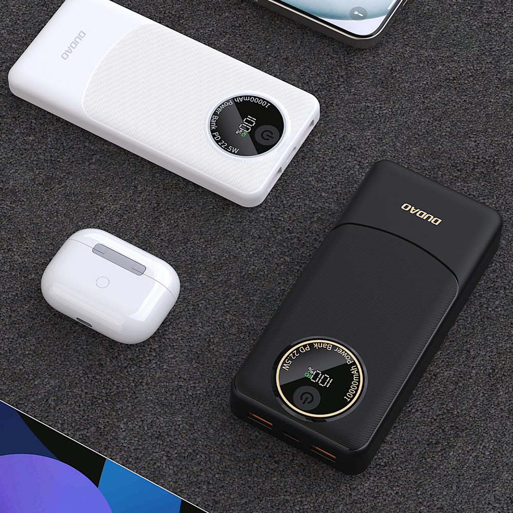 Powerbank Dudao K12 10000mAh PD22.5W USB-A, USB-C - fehér-4