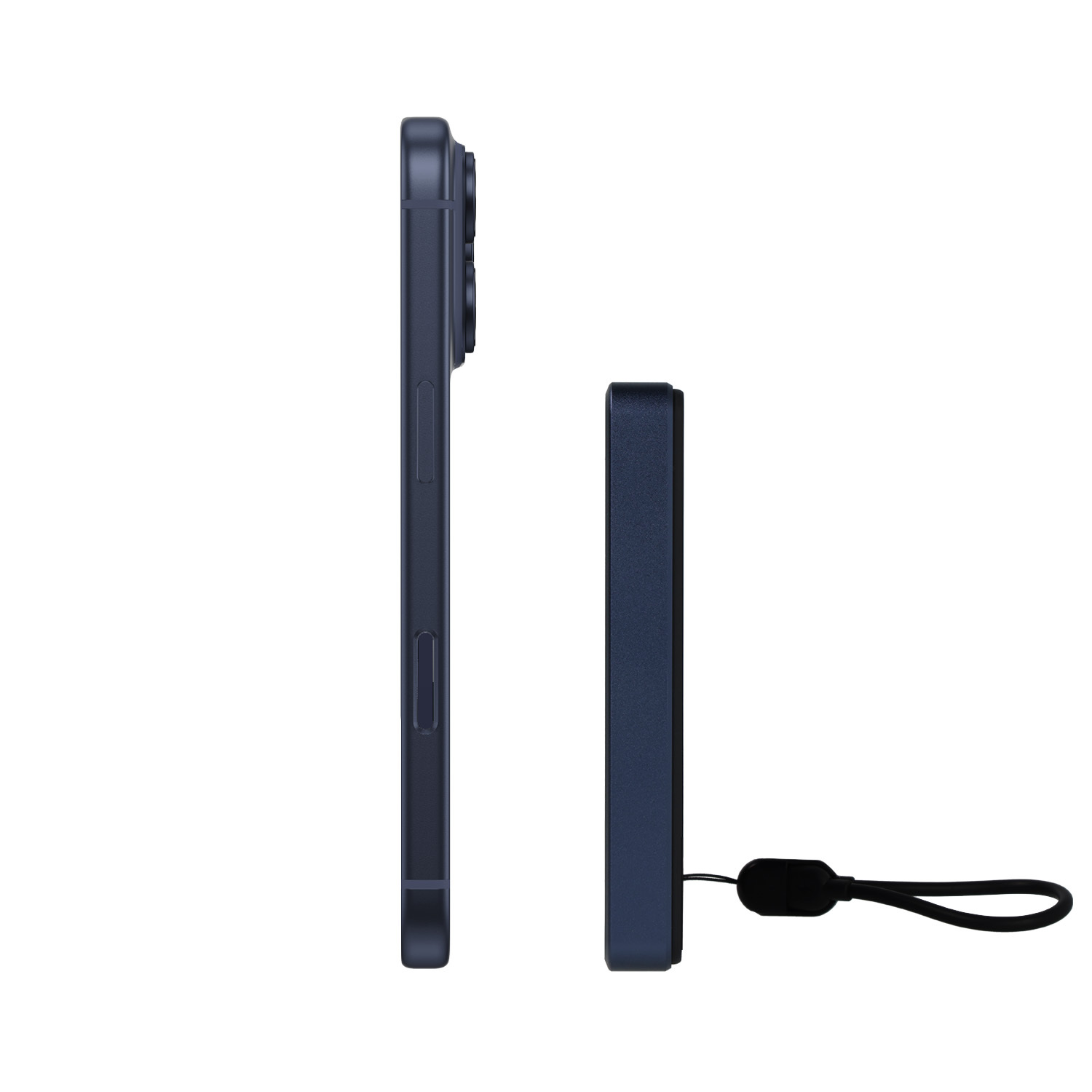 Blavec Powerbank 10000 mAh BJ-03 Slim, 22,5 W MagSafe 3 az 1-ben (PBBJ03-MC10N) sötétkék alumínium mágneses-2