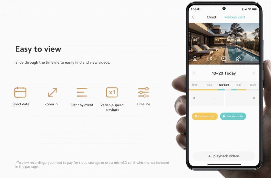 Xiaomi Kültéri Kamera CW300 Fehér EU BHR8097EU-8
