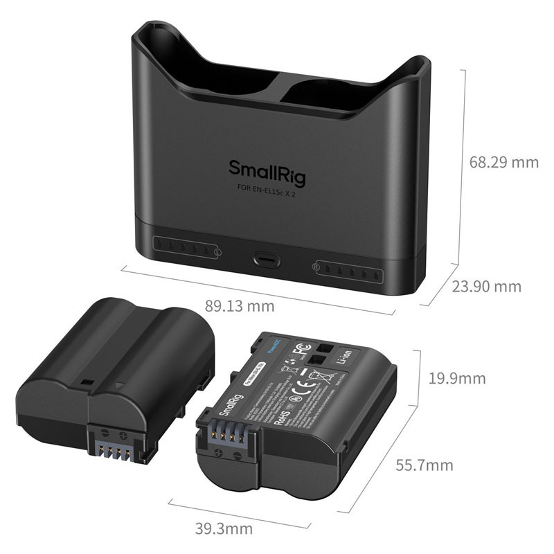 Smallrig 5486 Turbo Charging Kit for EN-EL15C Batteries-3