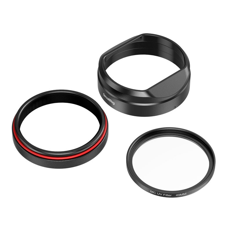 Smallrig 5850 UV Filter with Lens Hood Kit for Fujifilm X100VI / X100V (Black)-1