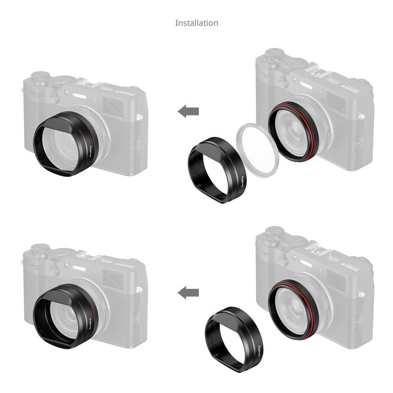 Smallrig 5848 Lens Hood for Fujifilm X100VI / X100V (Black)-3