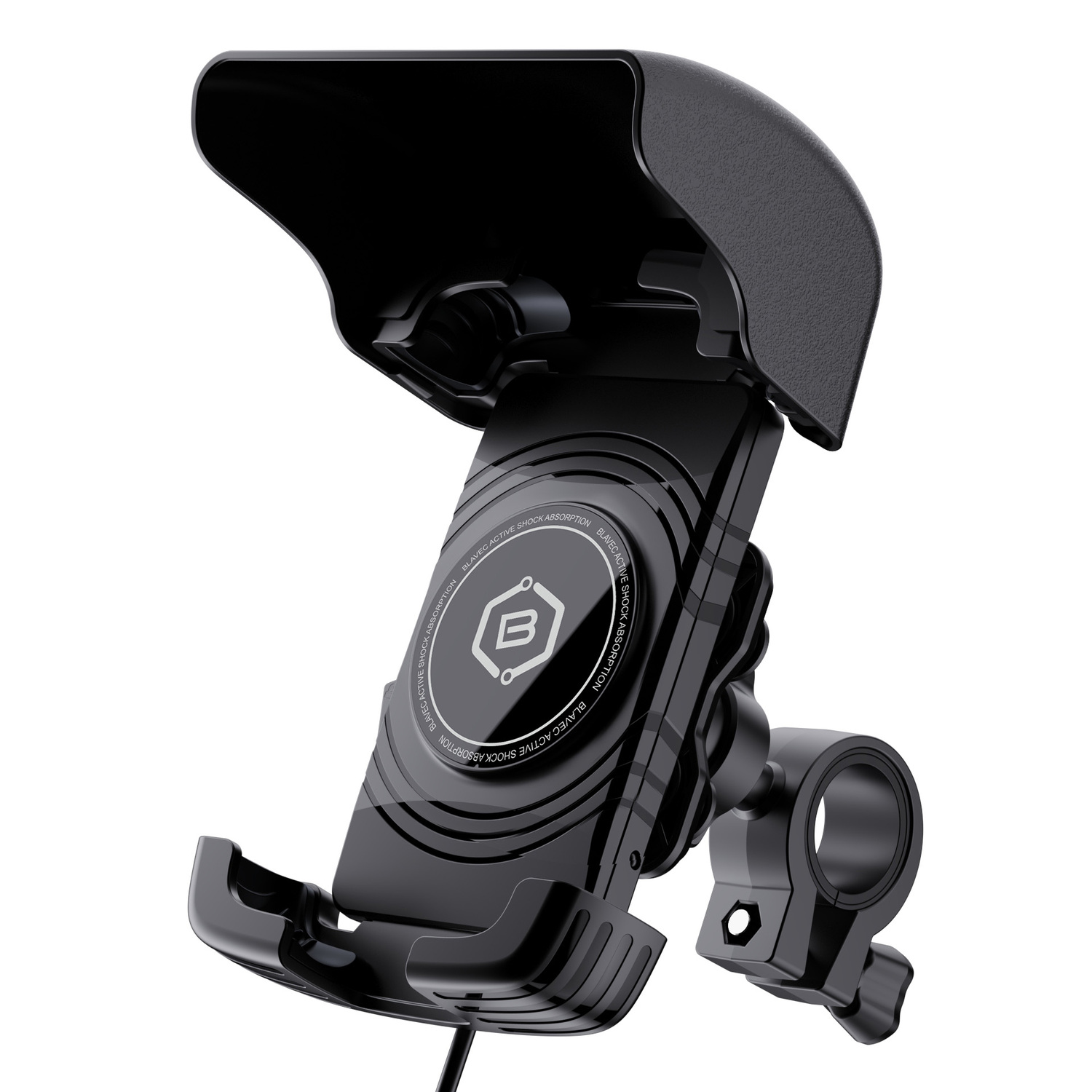 Blavec BVC-01 Velo kerékpáros/motoros mobiltelefon tartó indukciós töltéssel és rázkódás csillapítással (BVC01-ICSAHB) fekete-8