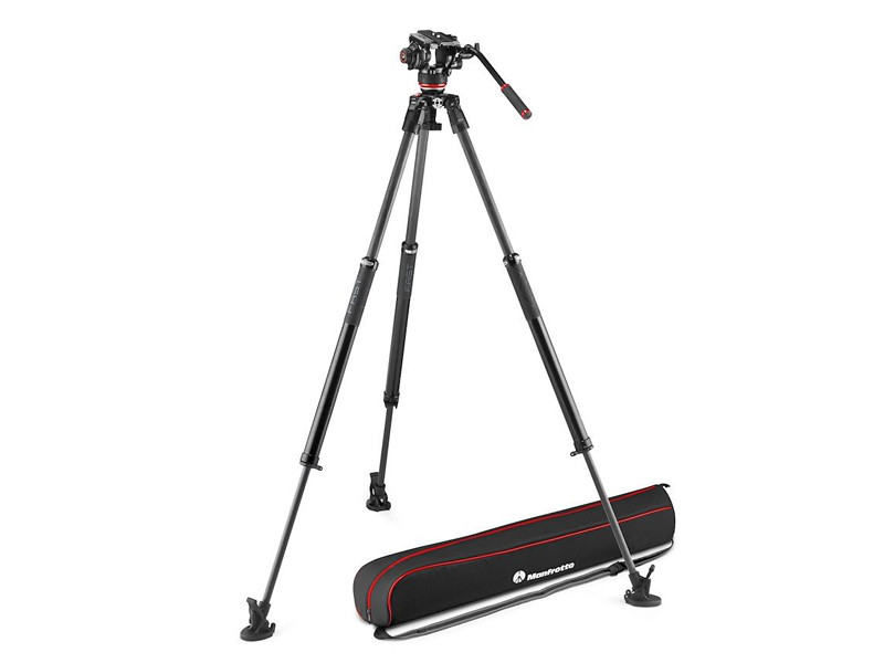Manfrotto 5504x fluid videó fej 635 fast karbon szimpla lábú állvánnyal-0