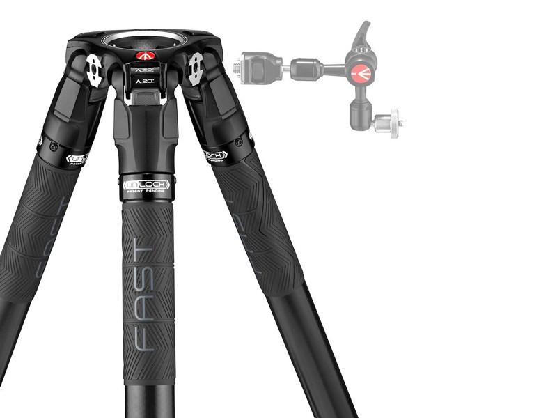 Manfrotto 5504x fluid videó fej 635 fast karbon szimpla lábú állvánnyal-3