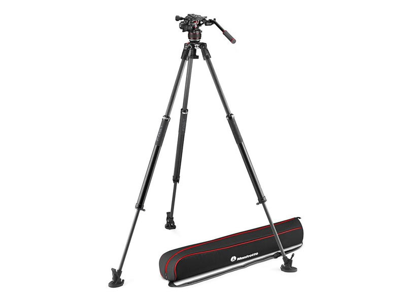Manfrotto Nitrotech 608 fej + 635 Fast karbon állvány, szimpla láb-0