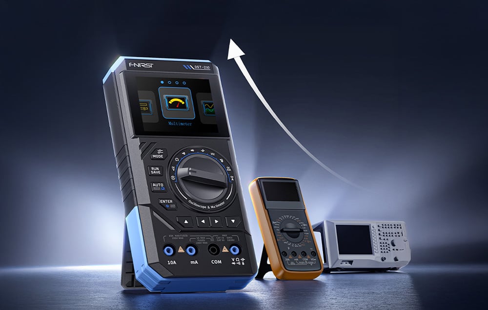FNIRSI Handheld Digital Multimeter Oscilloscope SigGen 3 in 1 DST-210-8